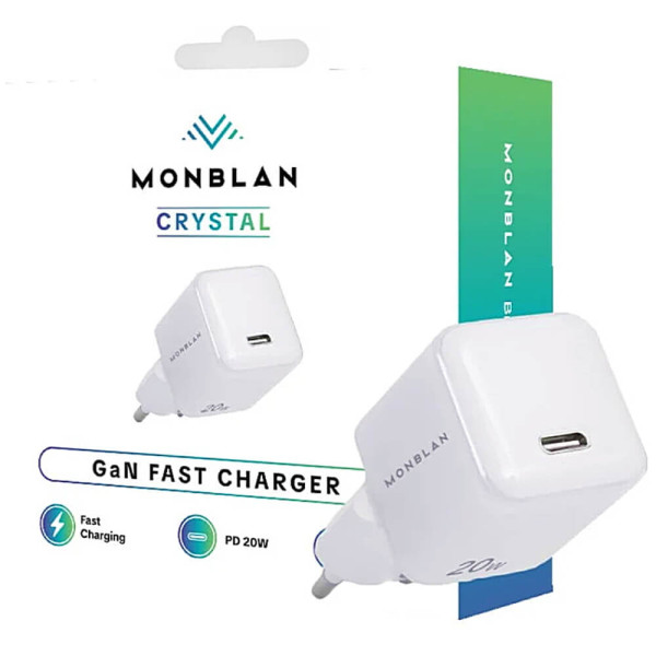 Сетевое зарядное устройство Monblan 20W USB-C Nano Series White