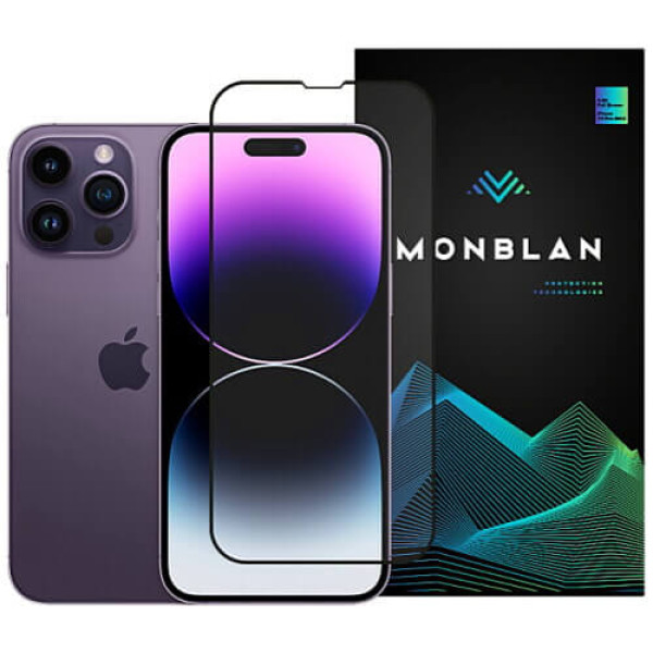 Защитное стекло Monblan for iPhone 15 Pro Max 2.5D Anti Static 0.26mm (Black)